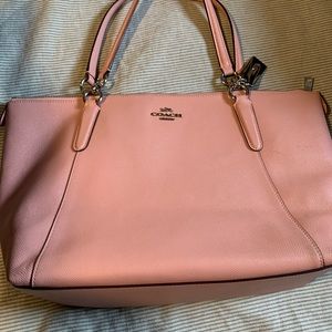 Coach Tote-pink leather